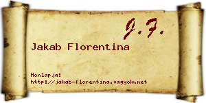 Jakab Florentina névjegykártya